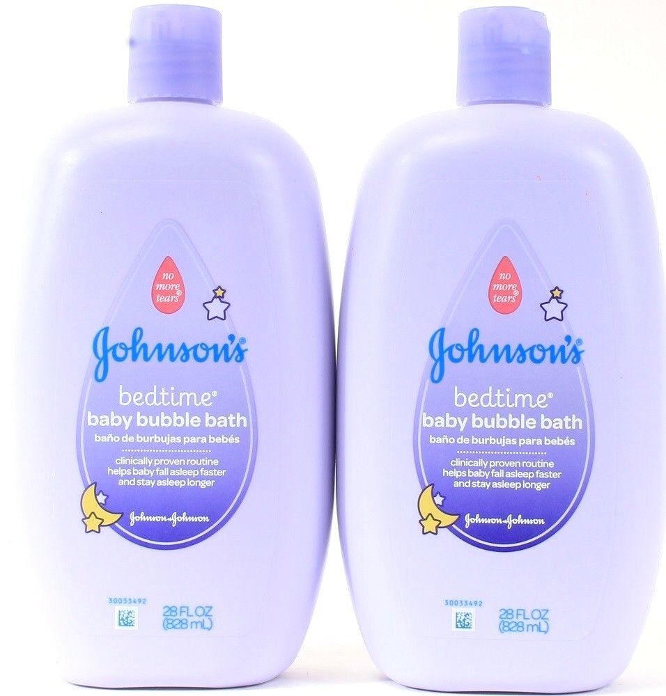 2 Johnsons No More Tears 28 Oz Bedtime Baby Bubble Bath With Natural Calm Aromas