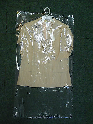 Lot Of 15 Dry Cleaner Poly Garment Gusseted Plastic Bags. 21" X 4" X 38" Suit